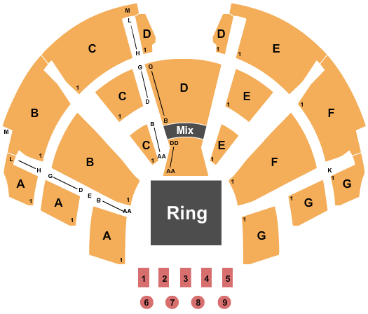 Center Stage Theatre Wrestling Seating Chart