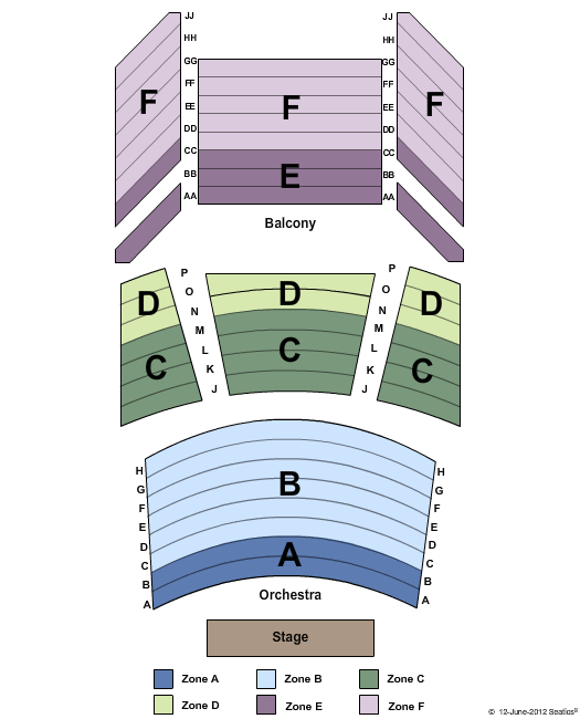 Central City Opera House Endstage-Zone Seating Chart