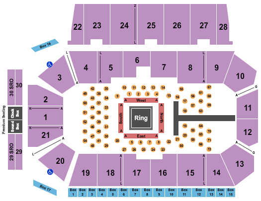 Centre 200 Boxing 3 Seating Chart