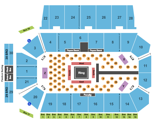 Centre 200 Boxing Seating Chart