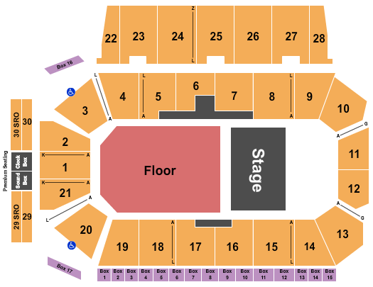 Centre 200 Endstage Floor Seating Chart