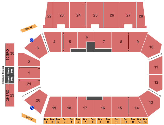 Centre 200 Open Floor Seating Chart