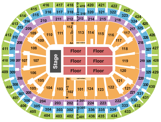 Centre Bell 360 End Stage Seating Chart