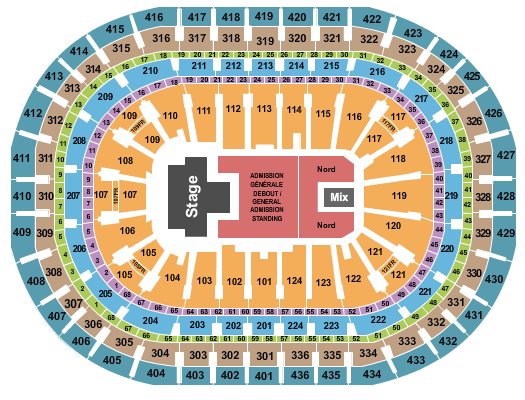 Centre Bell Avenged Sevenfold Seating Chart