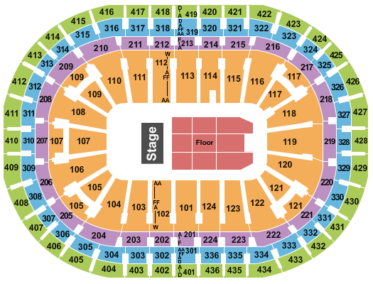Centre Bell Bob Dylan Seating Chart