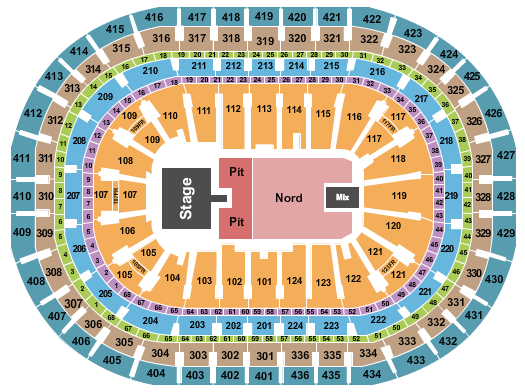 Centre Bell Cage the Elephant Seating Chart