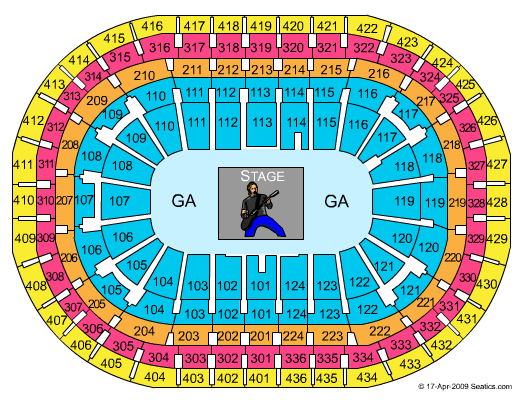 Centre Bell Center Stage GA Seating Chart