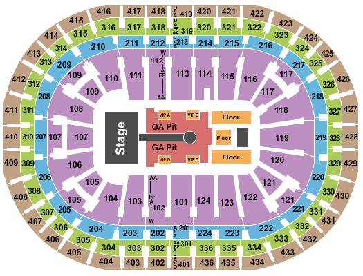 Centre Bell Chainsmokers Seating Chart