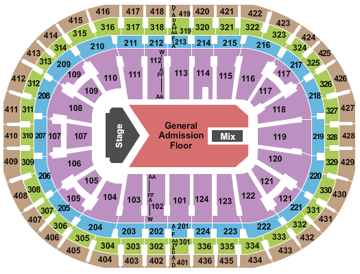 Centre Bell Chance The Rapper Seating Chart
