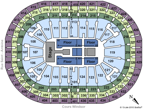 Centre Bell Chris Brown Seating Chart
