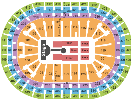 Centre Bell Coldplay Seating Chart