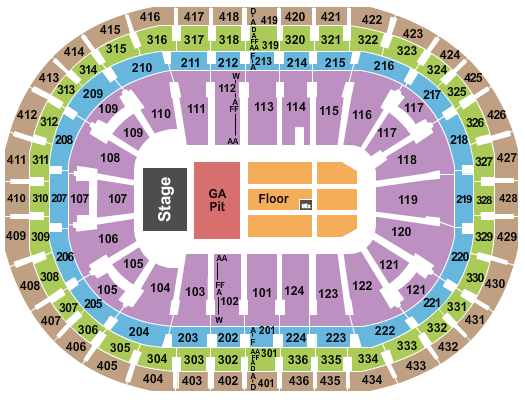 Centre Bell DMB Seating Chart