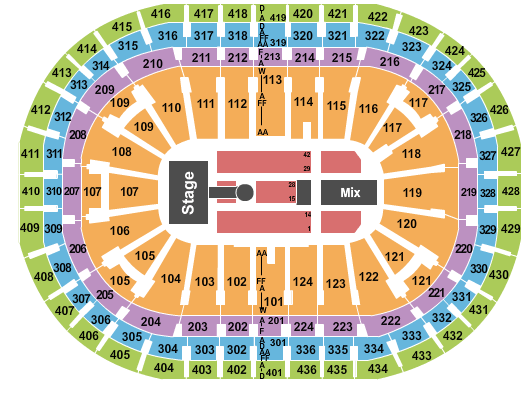 Centre Bell Dave Chappelle & John Mayer Seating Chart