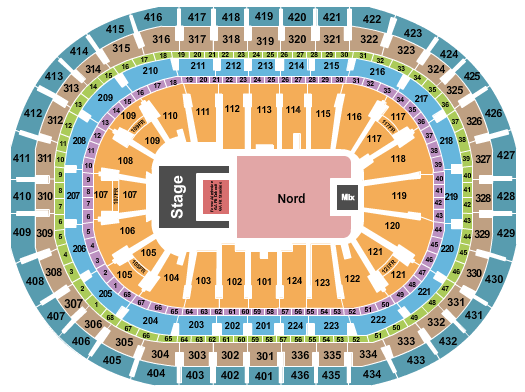Centre Bell Seating Chart