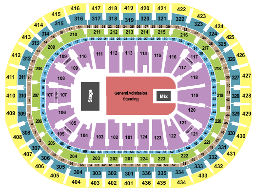 Centre Bell End Stage GA 2 Seating Chart