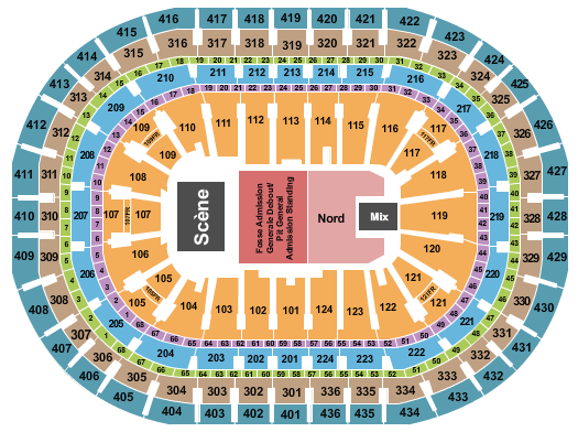 Centre Bell Seating Chart
