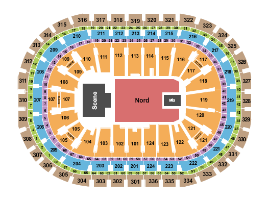 Centre Bell Endstage Reserved Seating Chart