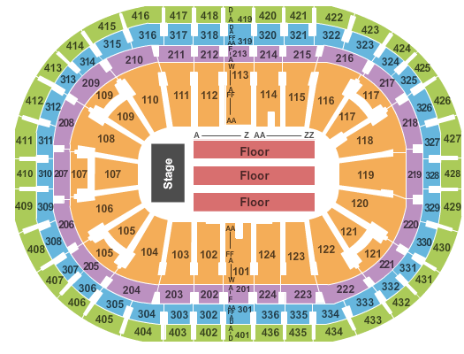 Centre Bell End Stage Seating Chart