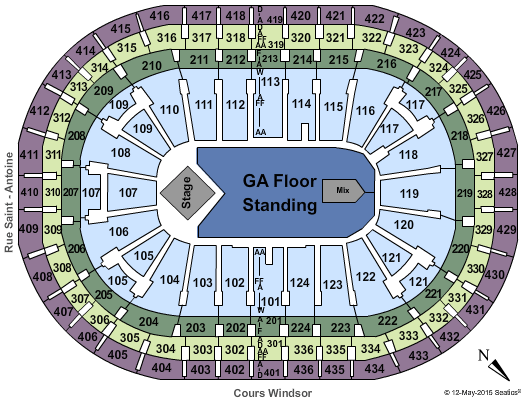 Centre Bell Imagine Dragons Seating Chart