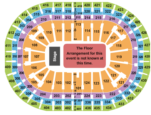 Centre Bell Generic Floor Seating Chart