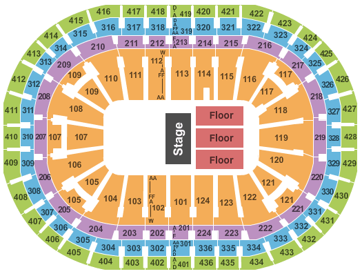 Centre Bell Half House Seating Chart