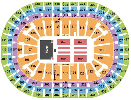 Centre Bell Halsey Seating Chart