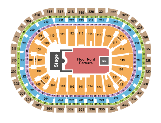 Centre Bell Seating Chart