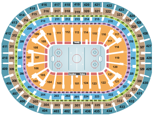 seating chart for Centre Bell - Hockey - eventticketscenter.com