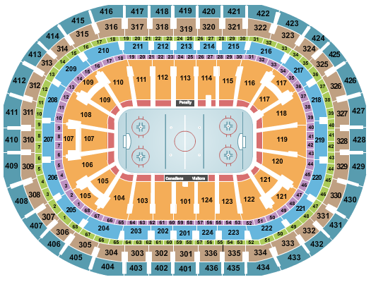 Centre Bell Hockey Seating Chart