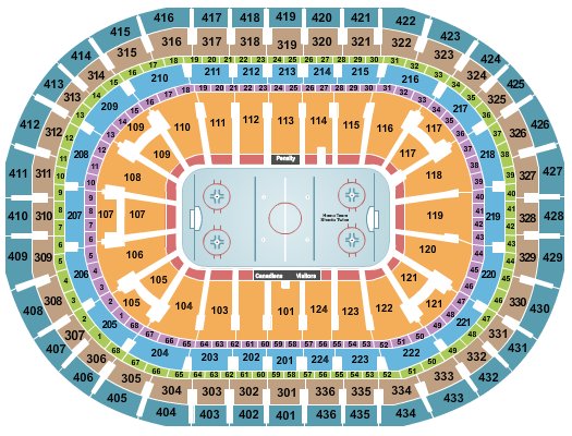 Centre Bell Hockey Seating Chart