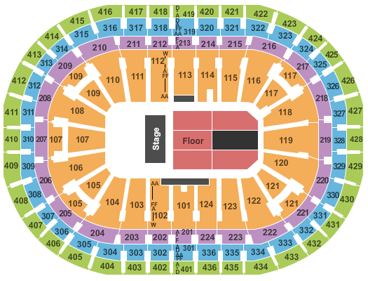 Centre Bell Janet Jackson Seating Chart