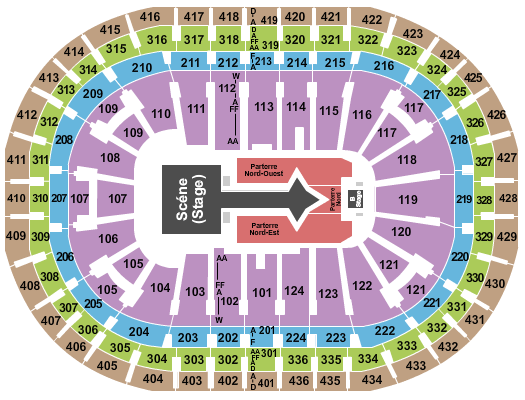 Centre Bell Justin Bieber Seating Chart