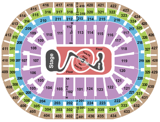 Centre Bell Justin Timberlake Seating Chart