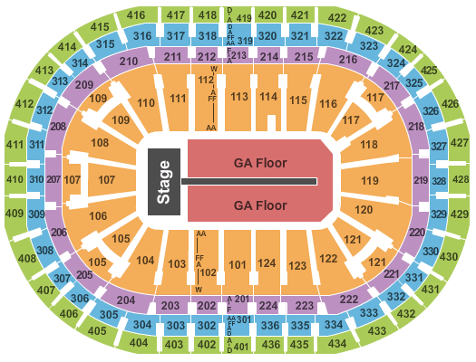 Centre Bell Kanye West Seating Chart