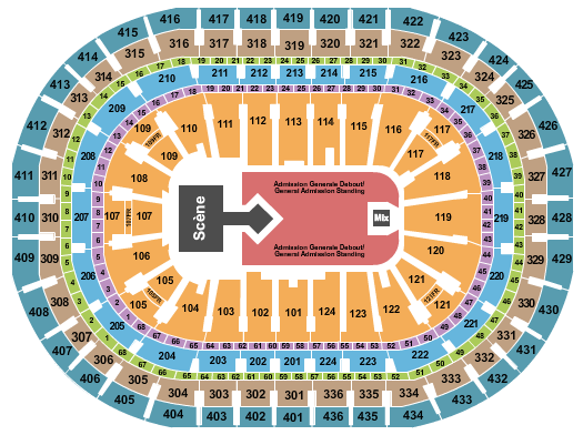 Centre Bell Karan Aujla Seating Chart
