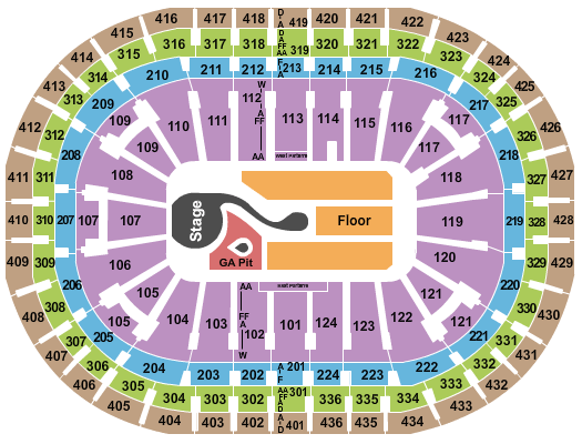 Centre Bell Katy Perry Seating Chart