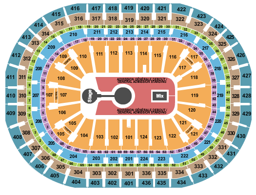 Centre Bell Kid Cudi Seating Chart