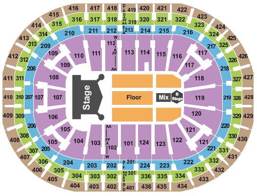 Bell Center Virtual Seating Chart