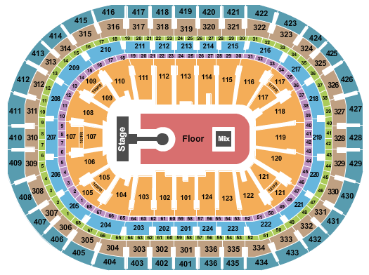 Centre Bell Kygo Seating Chart