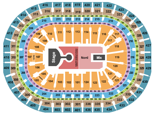 seating chart for Centre Bell - Lizzo - eventticketscenter.com