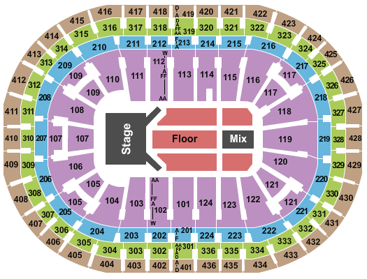 Centre Bell Luis Miguel Seating Chart