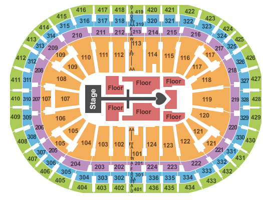Centre Bell Madonna Seating Chart