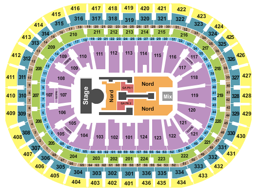 seating chart for Centre Bell - Madonna 2 - eventticketscenter.com