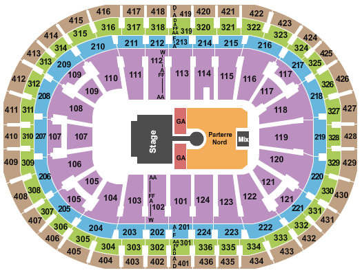 Centre Bell Marie-Mai Seating Chart