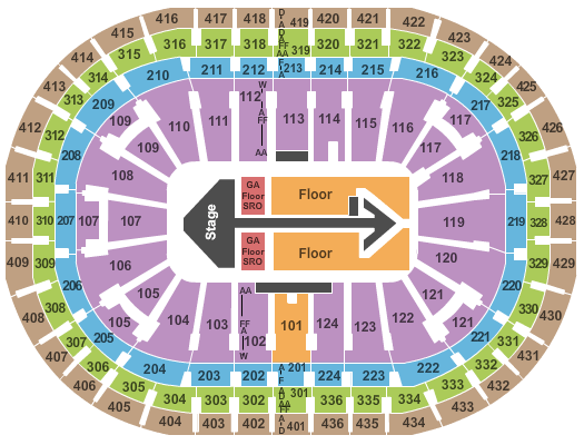 Centre Bell Maroon 5 Seating Chart