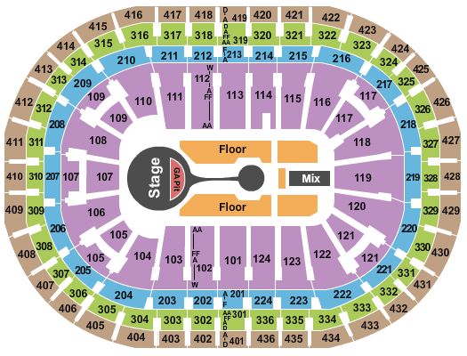 Centre Bell Michael Buble Seating Chart
