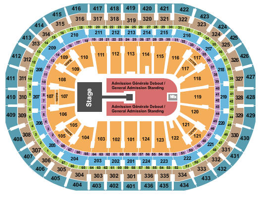 Centre Bell Muse 3 Seating Chart