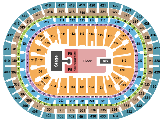 Centre Bell Nickelback Seating Chart