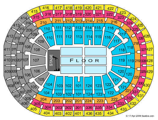 Centre Bell No Doubt Seating Chart