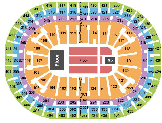 Centre Bell Ozzy Osbourne Seating Chart